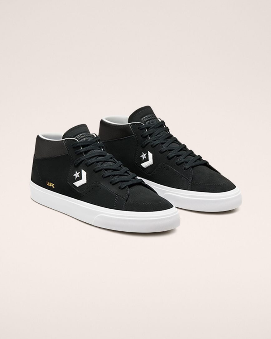 Skate Topanky Converse CONS Louie Lopez Pro Stredne Panske Čierne Biele | SK 11XULY2